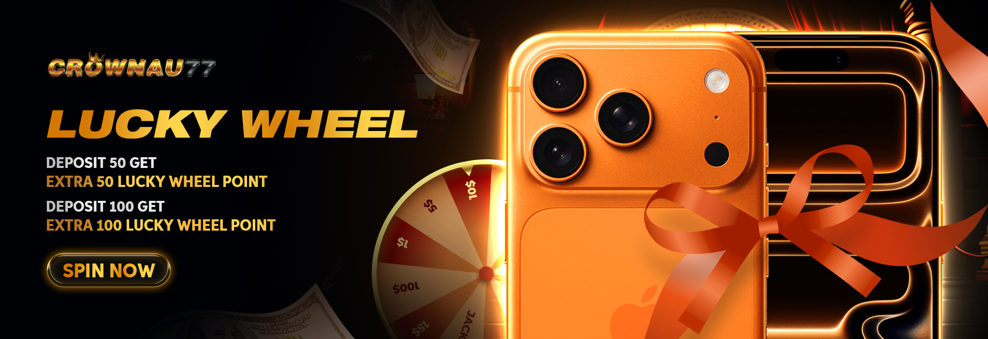 CrownAU77 Daily Lucky Wheel promotion banner